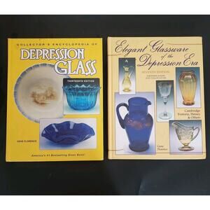 Lot Of 2 VTG Depression Glass Books By Gene Florence 1997 And 1998